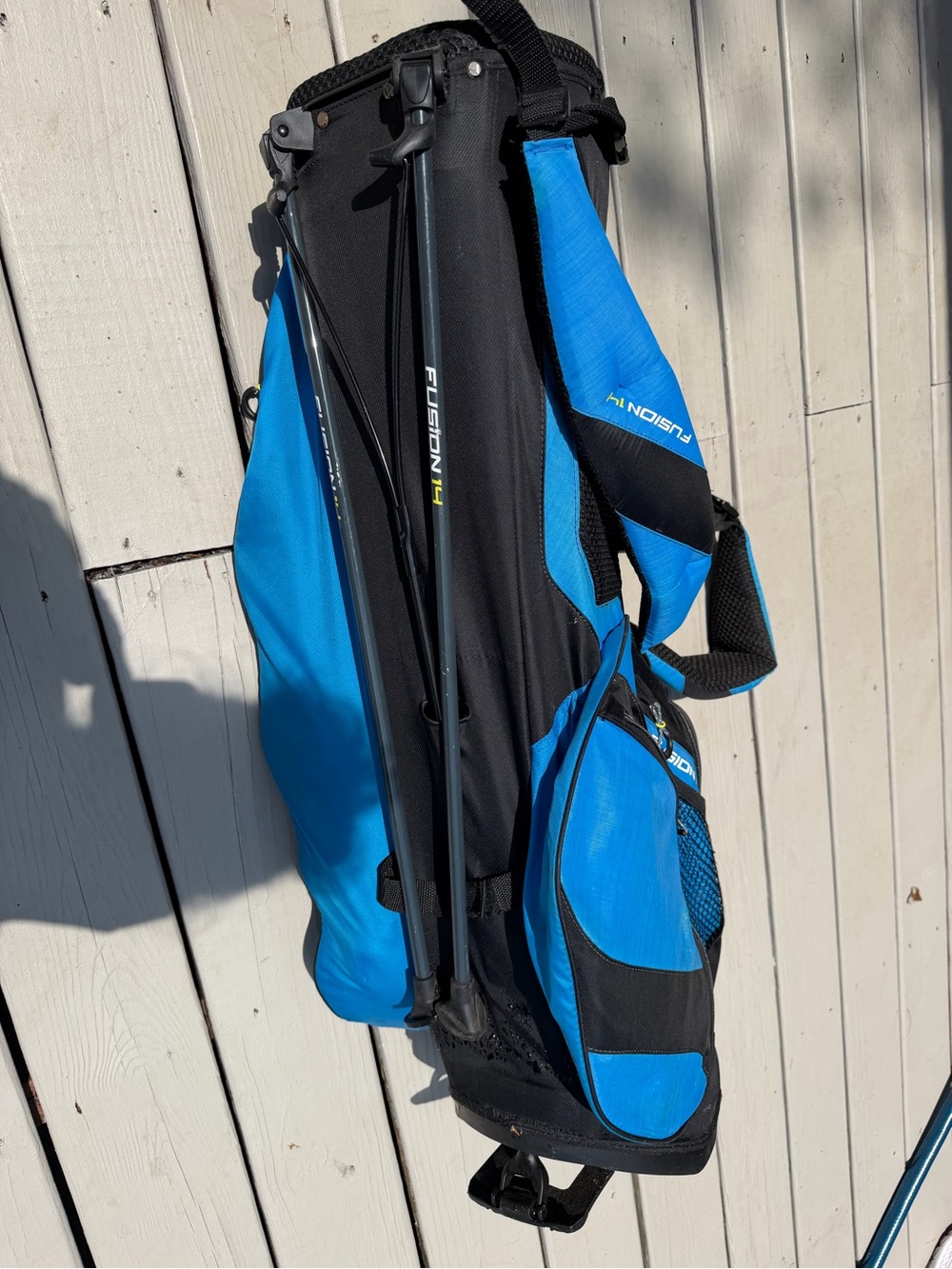 Callaway Fusion 14 Lightweight Stand Golf Bag Blue Black w/ Umbrella - Picture 7 of 11